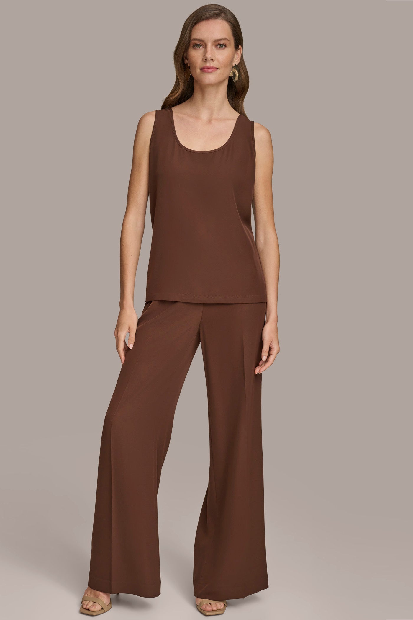 (image for) EXCELLENT SOFT SUITING SCOOP NECK TOP